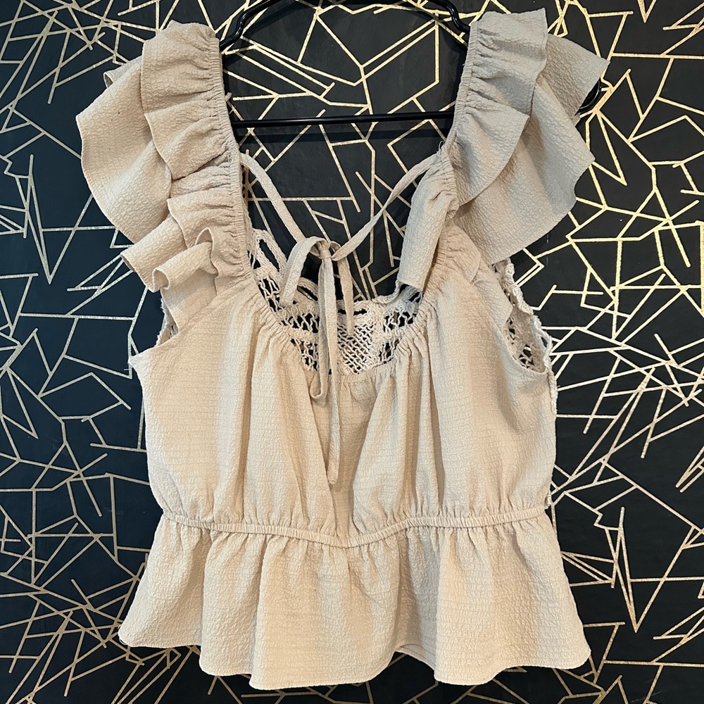 Ruffled Crochet Top - Picture 2 of 3